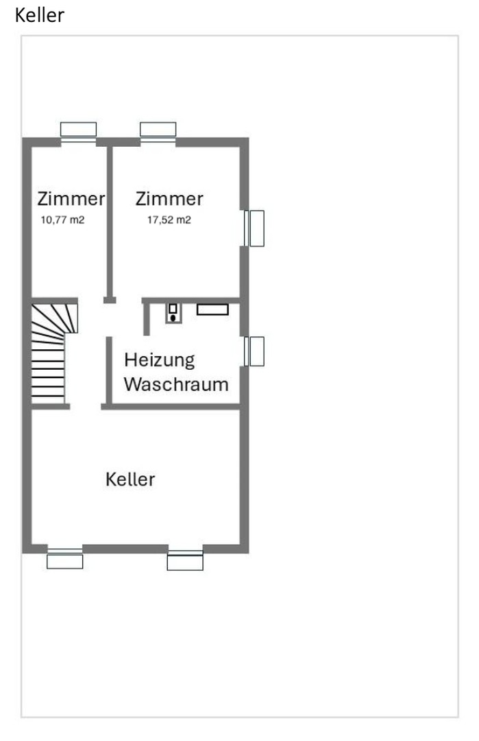 Kellergeschoss mit Souterrain