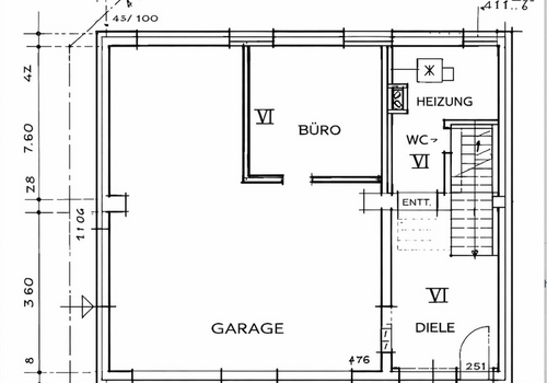Grundriss Garage und EG