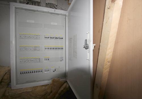 Blick in den Stromsicherungskasten