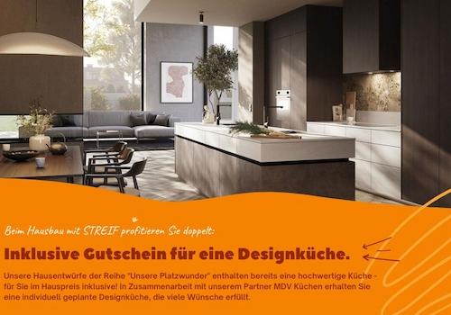 Inklusive Gutschein für eine Designküche.