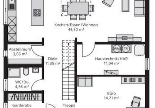 Stadtvilla Grundriss EG