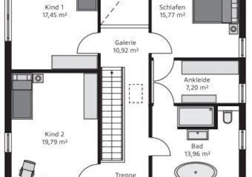 Stadtvilla Grundriss OG