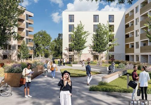 Innenhof mit Menschen