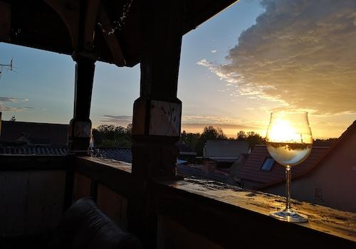 Sonnenuntergang vom Balkon aus