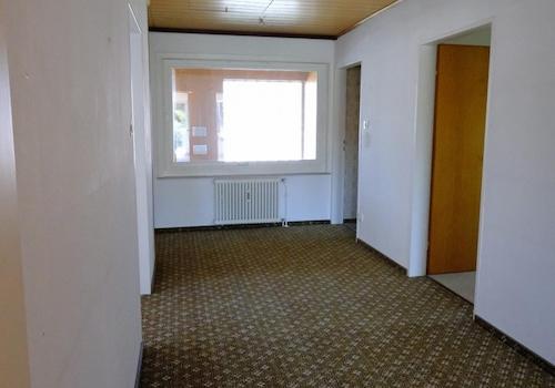 Wohndiele, hinten Treppenhaus