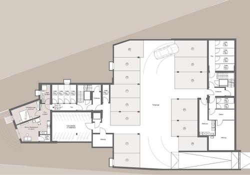 Grundriss TG und Kellerabteile