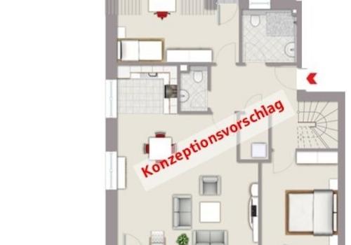 Grundriss Wohnung 8 im 2. Obergeschoss