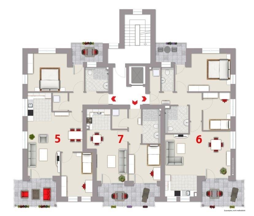 Gesamtgrundriss 1 Obergeschoss