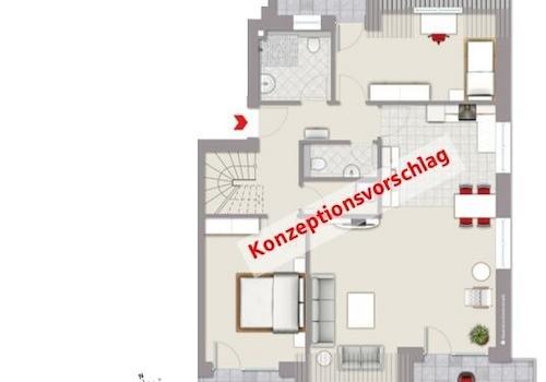 Grundriss Wohnung 9 im 2. OG