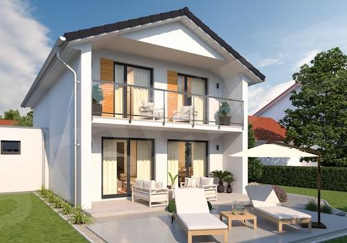 Gartenansicht haus links