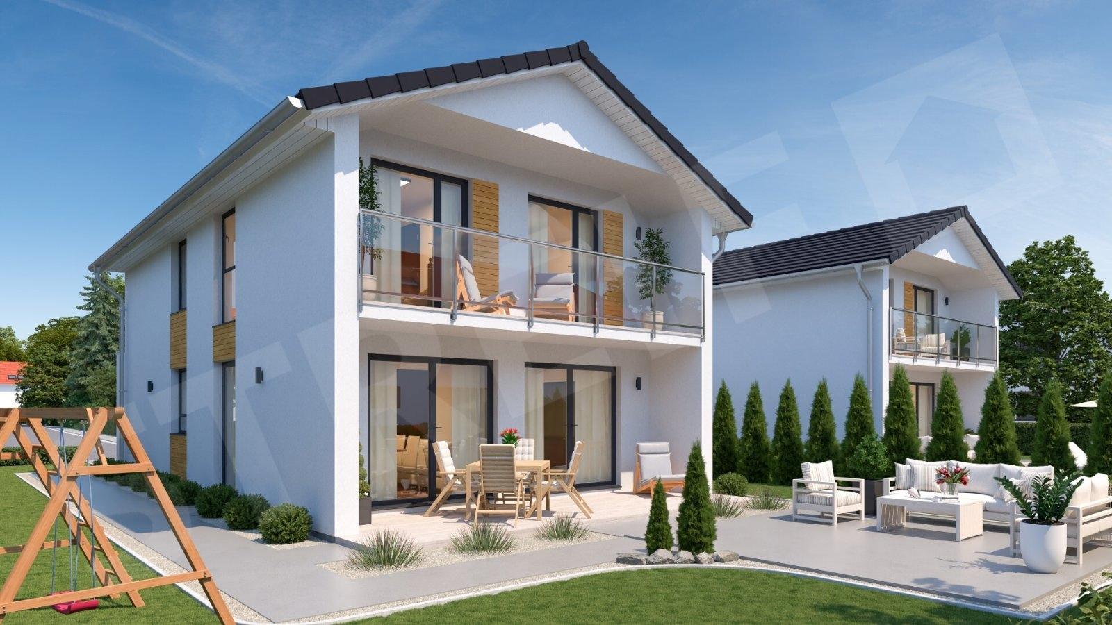 Gartenansicht haus recht