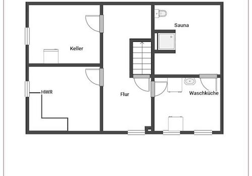 Grundriss Untergeschoss Bungalow