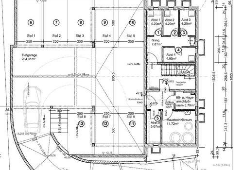 Grundriss TG u. Keller