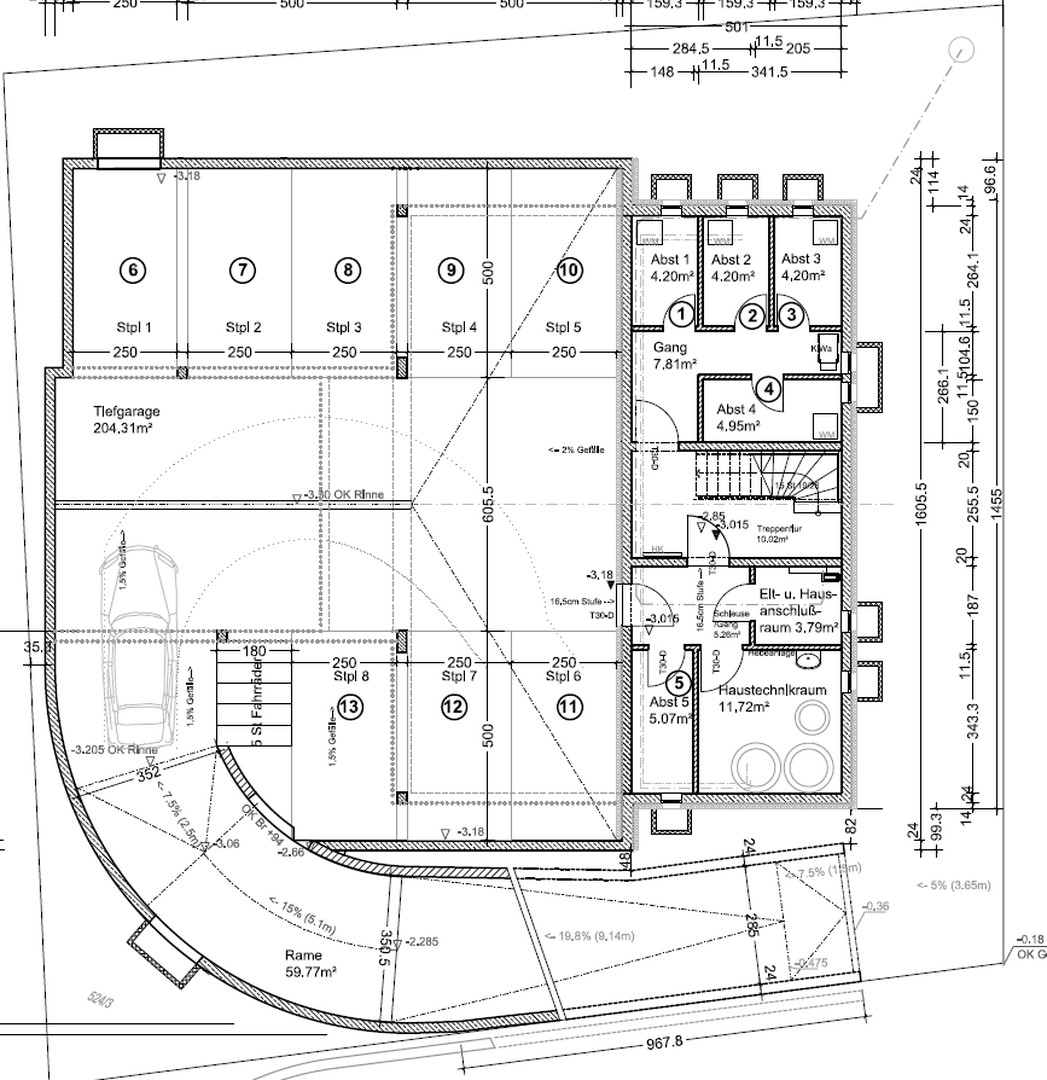 Grundriss TG u. Keller