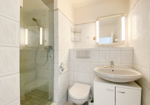 vorderes Bad mit Dusche