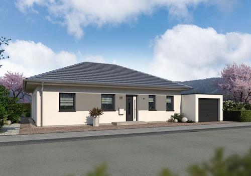 Bungalow mit Walmdach