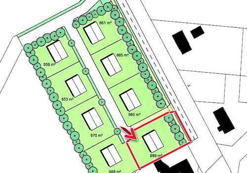 Amtlicher Lageplan - Neuaugebiet Vierhöfener Straße