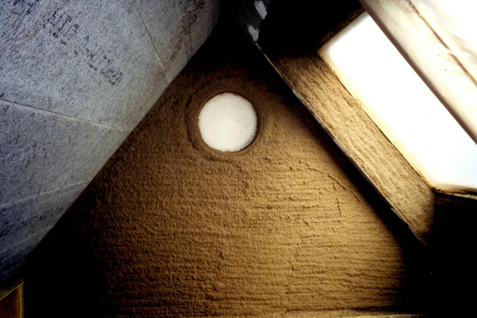 Lehmputz in der Bauphase