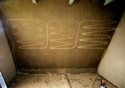 Wandheizung in der Bauphase