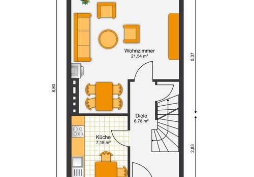 Grundriss Mittelgeschoss