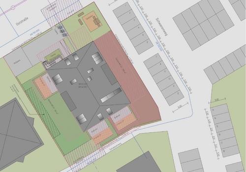Lageplan Gartenanteile WE 01, WE 02