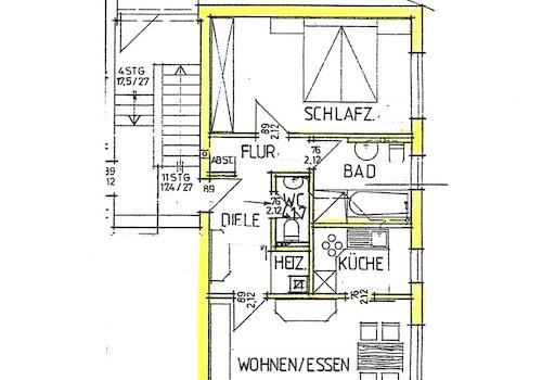 Grundriss der Wohnung