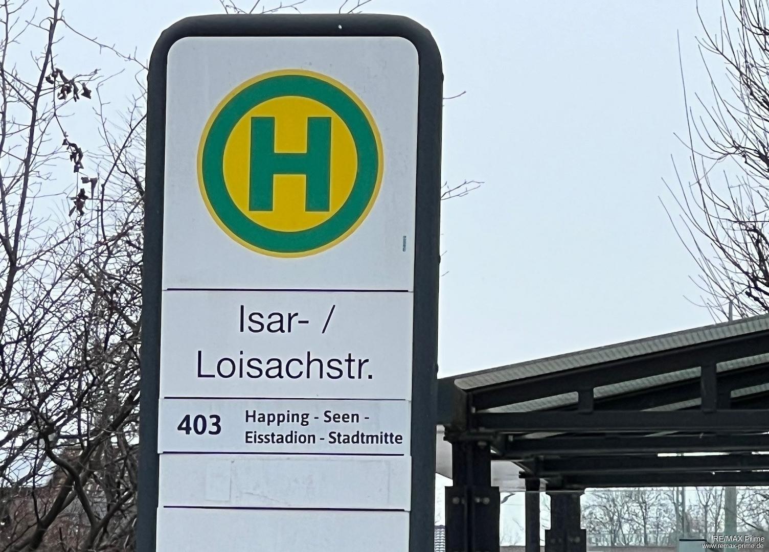 Bushaltestelle in der Nähe