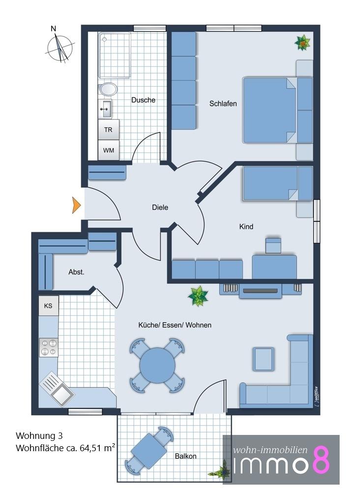 Wohnung Nr. 3, 1. OG
