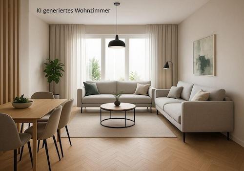 KI generiertes Wohnzimmer