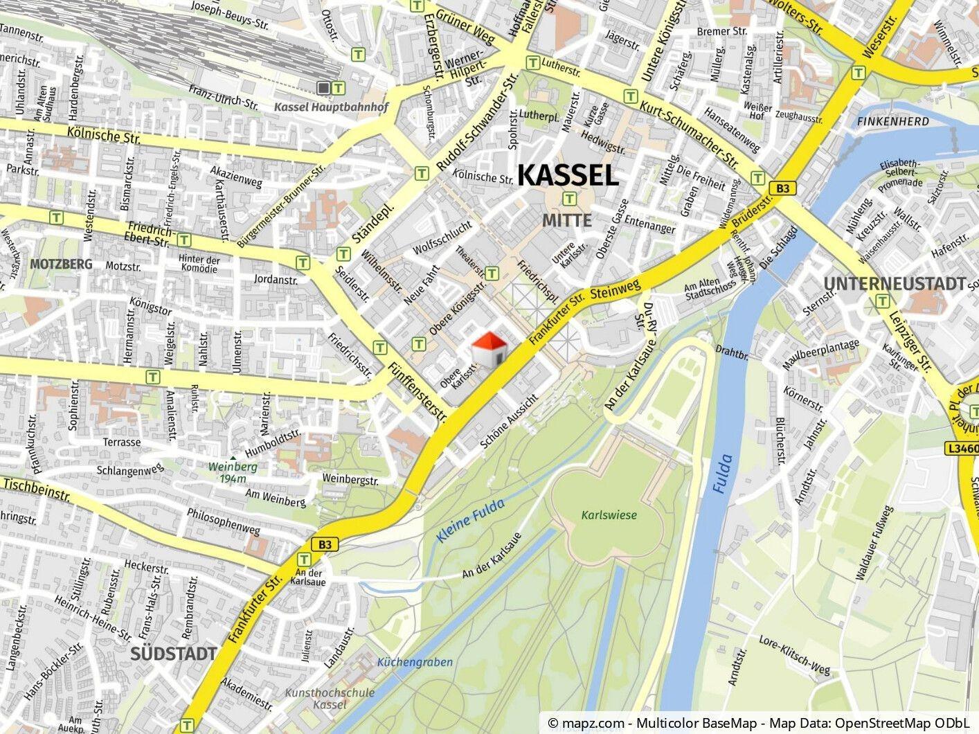 Stadtplan von Kassel