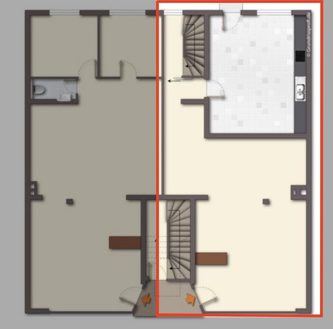 Grundriss mit Treppenhaus