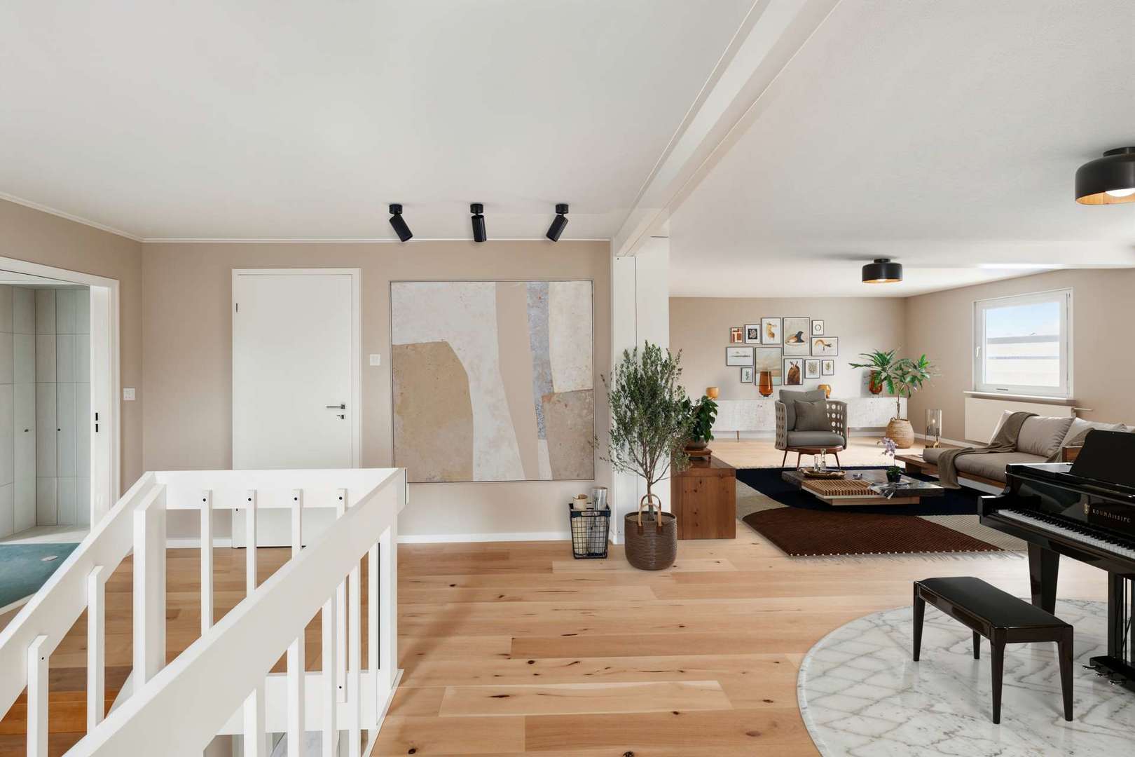 virtuell möbliertes Wohnzimmer