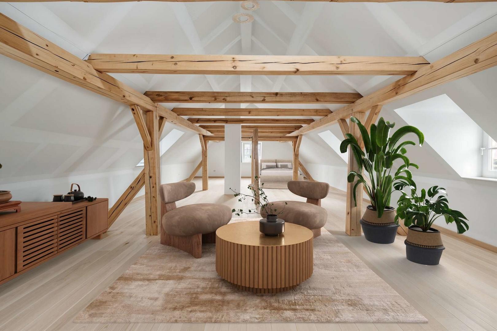 Virtuell möbliertes DG