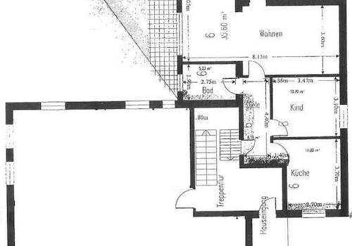 Grundriss Wohnung + Stellplatz