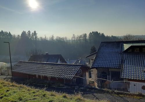 Weg und obere Einfahrt