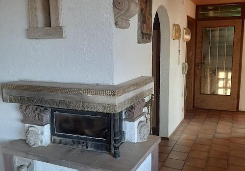 Heizkamin im Wohnzimmer