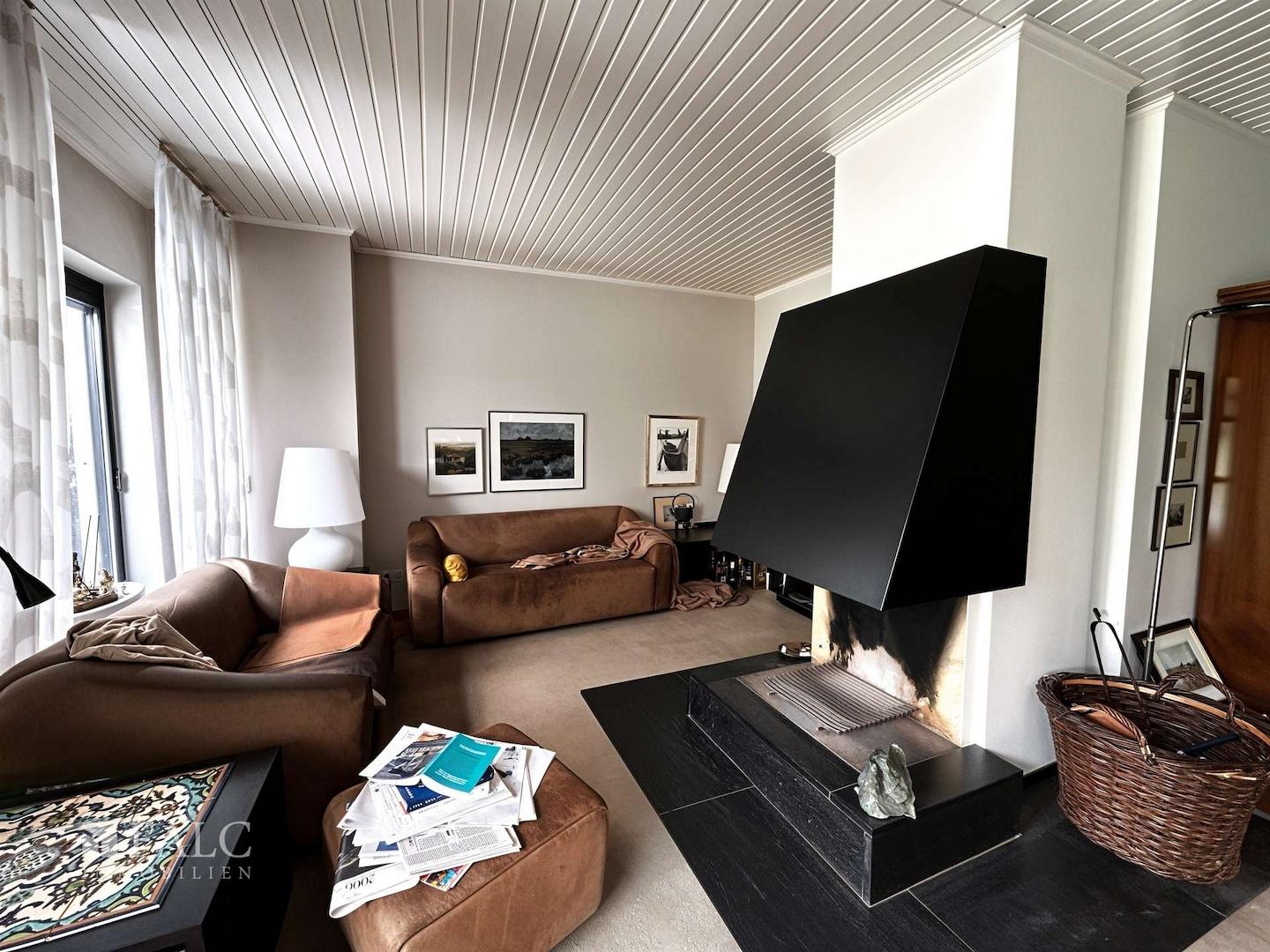 Kamin im Wohnzimmer