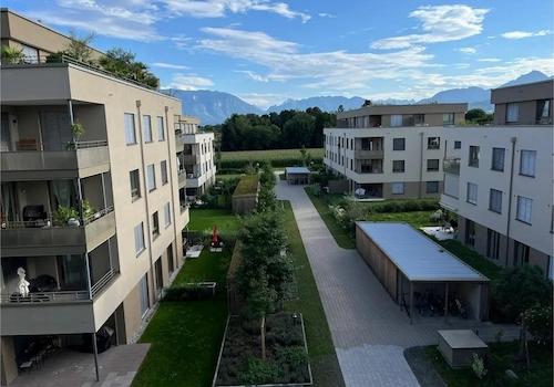 Blick in die Wohnanlage