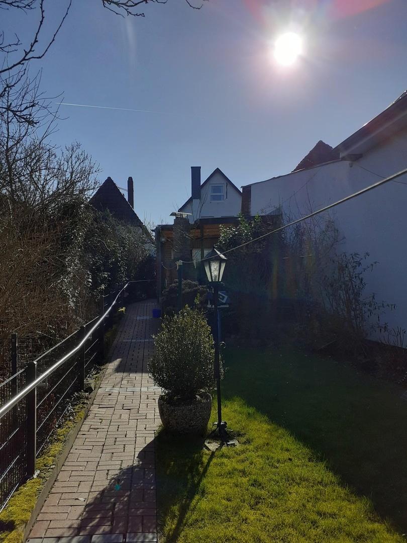 Garten Blick zum Haus