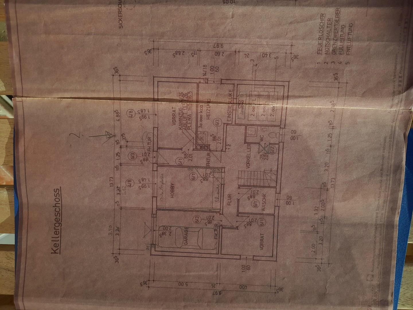 Grundriß Keller/Souterrain