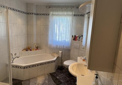 Tageslichtbad mit Wanne und Dusche