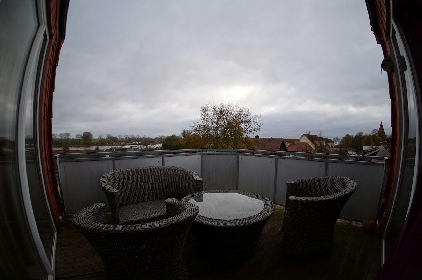 Dachterrasse vor dem Regen