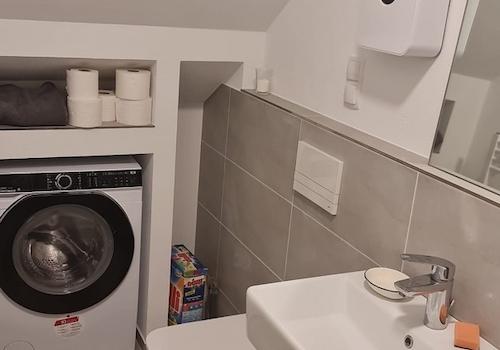 Dusche Waschmaschine Trokner