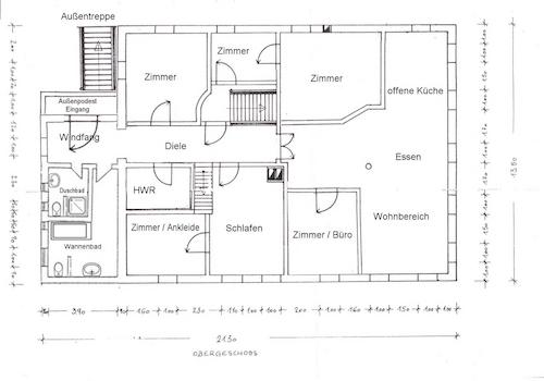 Grundriss Obergeschoß