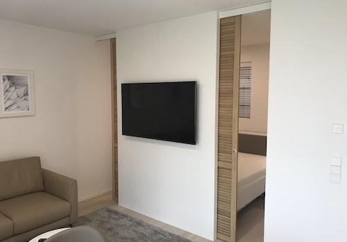 Wohnen/Blick zum Bett