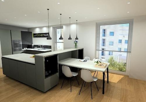 Küche mit Einbauküche