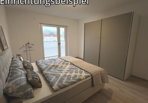 Schlafzimmer, Musterwohnung