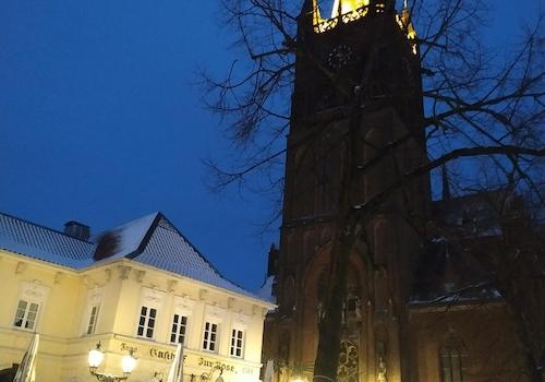 Hülser Markt im Winter