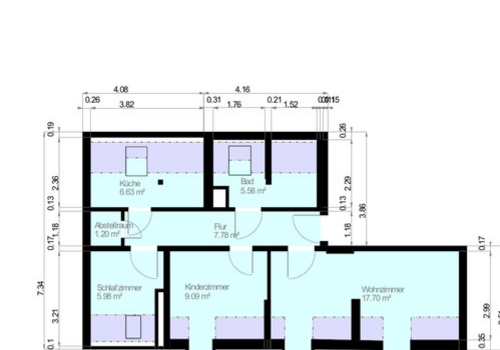 Grundriss Dachgeschosswohnung