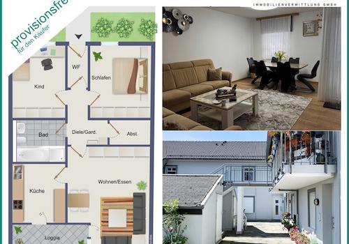 SEHR GUT GESCHNITTENE 3-ZIMMER-WOHNUNG MIT GARAGE IM STADTZENTRUM VON RADEVORMWALD, PROVISIONSFREI